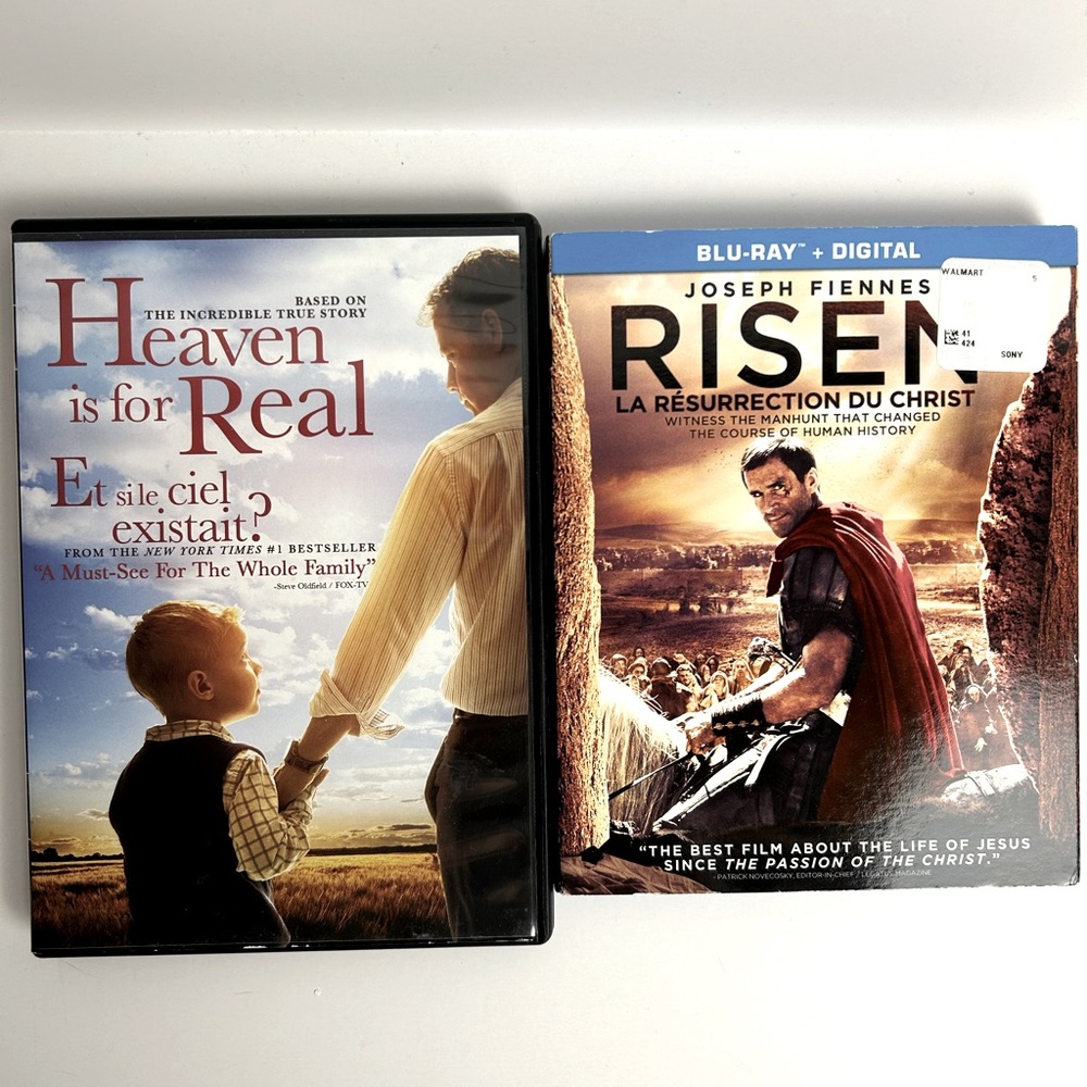 Two Bundle DVDs: Heaven is for Real and Risen